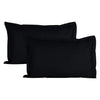 Aerohaven Glorious 210TC Striped Satin Cotton Pillow Cover Set Black Colour