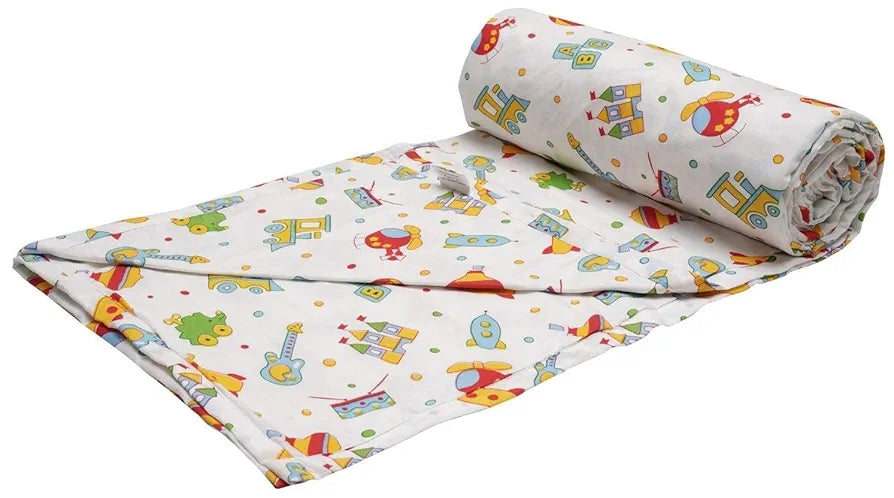 Trance Home Linen Pure Cotton Reversible Dohar Double Bed Size | Ac Blanket Comforter | Soft Light-Weight Bed Blanket 