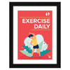 ArtX Paper Exercise Daily Health Quote Wall Frame