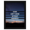 ArtX Motivational Inspirational Quotes Stars Can't Shine Framed Wall Art Painting