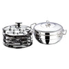 Vinod Stainless Steel Multi Kadai with 5 Plates - 26cm | 2 Idli, 2 Dhokla/Momos and 1 Patra Plates | Dhokla and Momos Steamer/Maker