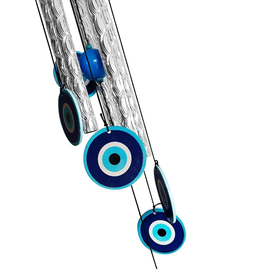 9Dzine Wind Chimes for Home | Wind Chimes for Balcony Bedroom with Evil Eye Protection - Positive Energy | Home Decor Items  - 27 Inches
