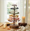 Ritualistic Chakra Crystal Tree with Gemstones Handcrafted for Energy Healing Meditation