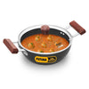 Hawkins Futura 2 litre Deep Kadhai, Induction Deep Fry Pan Hard Anodised Kadai with Glass Lid