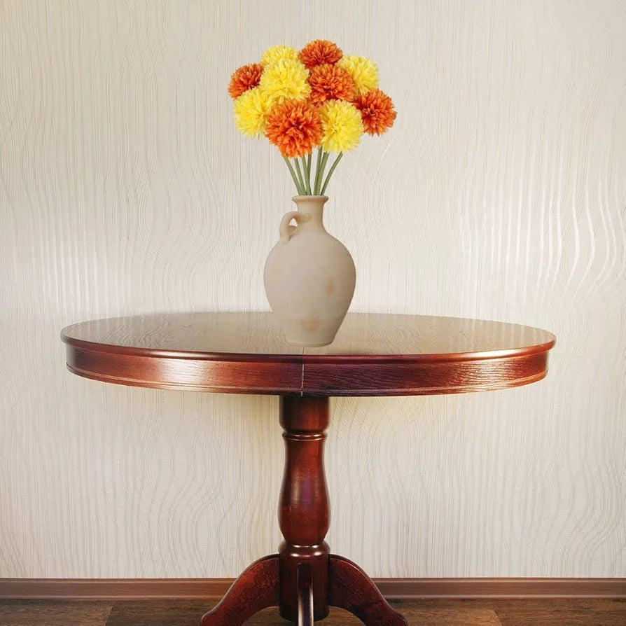 SATYAM KRAFT 5 Pcs Artificial Chrysanthemum Hydrangea Ball Flower Sticks for Home, Office, Bedroom, Balcony, Living Room, Wedding & Craft Decoration  