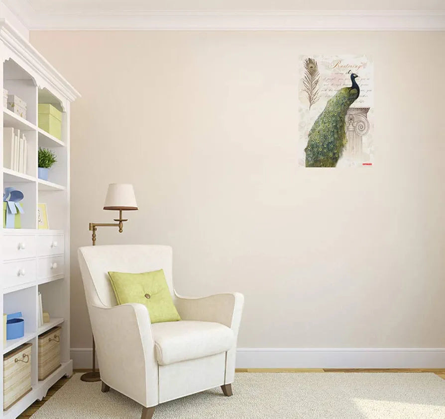 Rangoli Peacock Wall Sticker 12x18 Sheet – Elegant Self Adhesive Home Décor for Living Room, Bedroom & Walls. Design-7