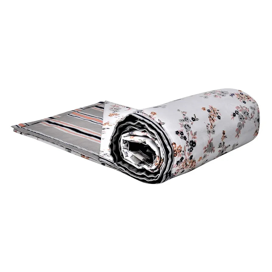 Trance Home Linen Pure Cotton Reversible Dohar Toddler Size | Cotton Ac Quilt for Babies | Infants - New Born Blanket | Soft Light-Weight Bed Blanket 0-4 Years Kids 