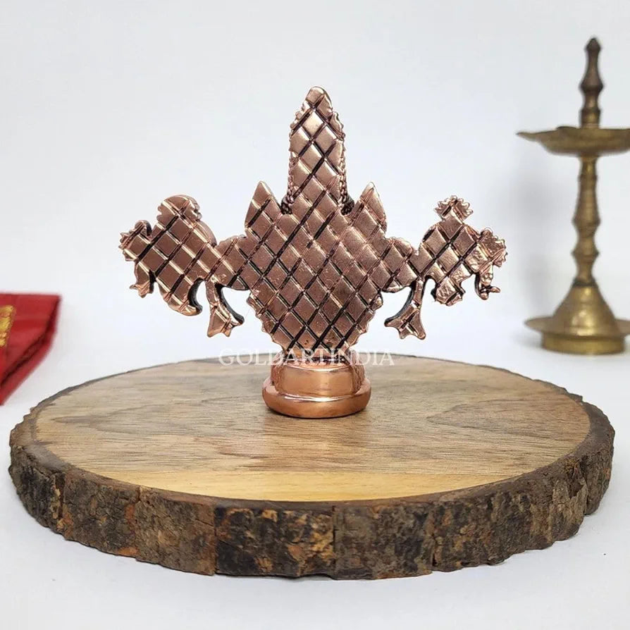 Gold Art India Lord Venkateswara Balaji Idol | Copper-Plated Antique Matte Finish | 3.5 x 4.2 inch | Small Tirupati Balaji Murti for Home Temple, Car Dashboard & Gifting