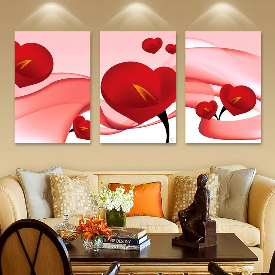 Rangoli MDF 3 Pcs Wall Poster 12x18 Inch Decorative Wall Art for Home, Office, Living Room. P-4, Design-6