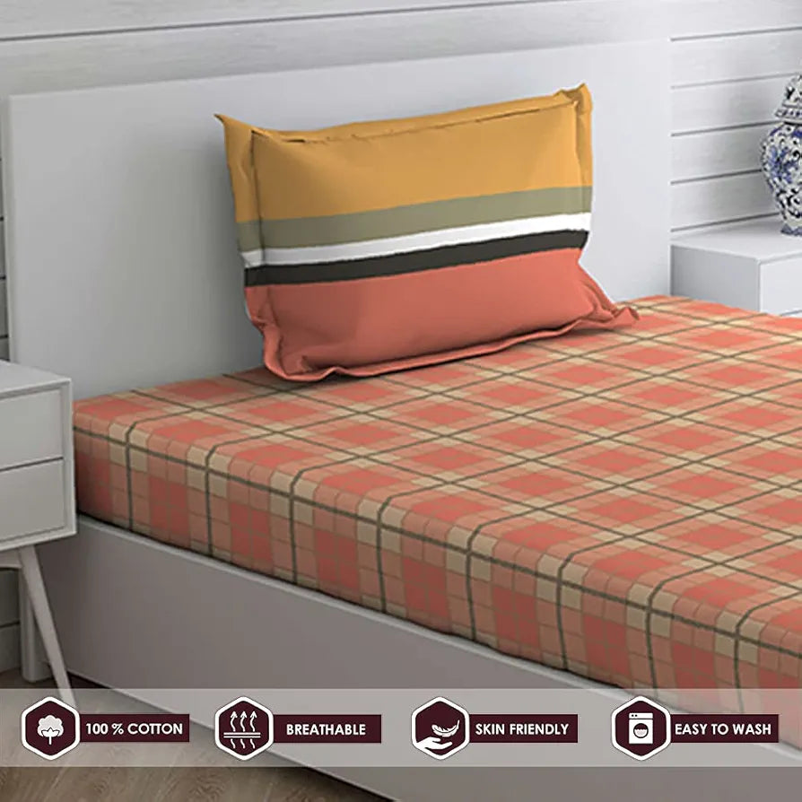 Layers Firenze 2 Cotton 144 TC Single Bedsheet Set 