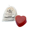 Ancient Living Handmade Heart Shaped Soap Organic Essential Red Colour - 100 gms Each (Pack of 2)