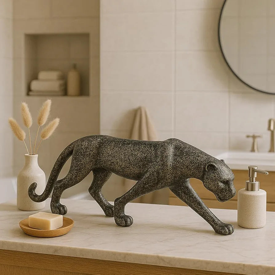 Xtore Beautiful Leopard Statue for Home Decor 