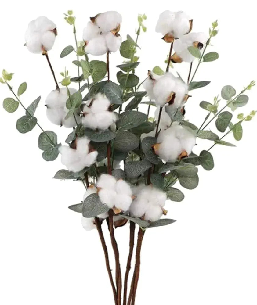 VRB DecTM Pack of 3 Artificial Hibiscus Glabra Fake Plant Flowers for Home, Room,Office | Flowers for Vases | Decoration Items for Living Room  