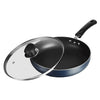 Vinod Zest Aluminium Non Stick Deep Frypan with Glass Lid - 24 cm | 3 Layer Ceramic Coating | 3 mm Extra Thick