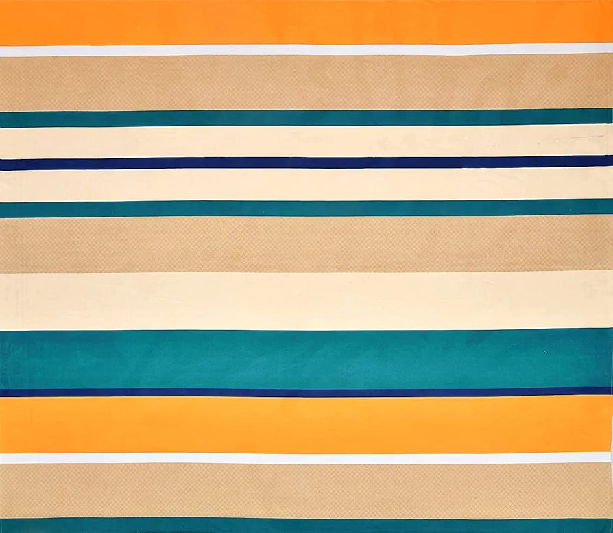 THE HOME STYLE Cotton Feel Glace Cotton Elastic Fitted All Around Printed Full Length Single Bed Bedsheet With 1 Pillow Cover 