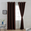 Divine Casa 7 Feet Super Satin Semi Blackout Door Curtains Colour Chocolate Brown Solid Sunlight Blocking Panels (Pack of 2)