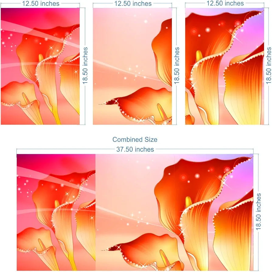 Rangoli MDF 3 Pcs Wall Poster 12x18 Inch Decorative Wall Art for Home, Office, Living Room. P-4, Design-14