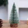 Satyam Kraft 1 Pcs Artificial Mini Christmas Tree Miniature Table Decor Pine Tree with Wooden Base
