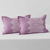 Cloth Fusion Glace Cotton Pillow Cover Set of 2 with Envelope Closure Soft Pillow Ogee Lavender
