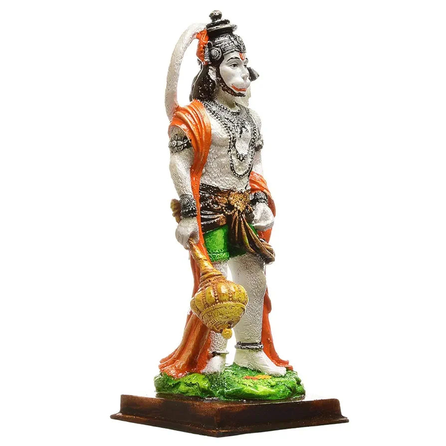 Karigaari Polyresine Multicolor Standing Hanuman Idol
