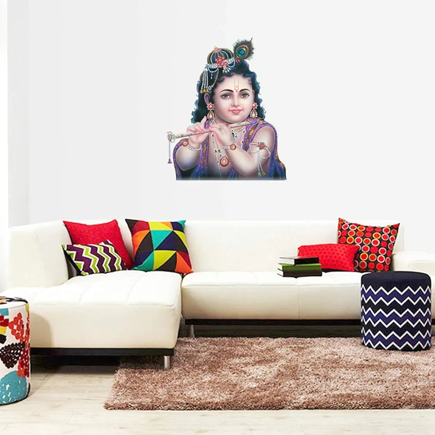 Rangoli White Glossy Vinyl Wall Sticker Premium Self-Adhesive Waterproof Decorative Wall Decal for Bedroom, Living Room, Office & Home Decoration Easy to Apply. Parent-5, Design-17