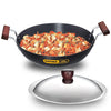 Hawkins Futura 4 Litre Deep Fry Pan Hard Anodised Kadai with Stainless Steel Lid