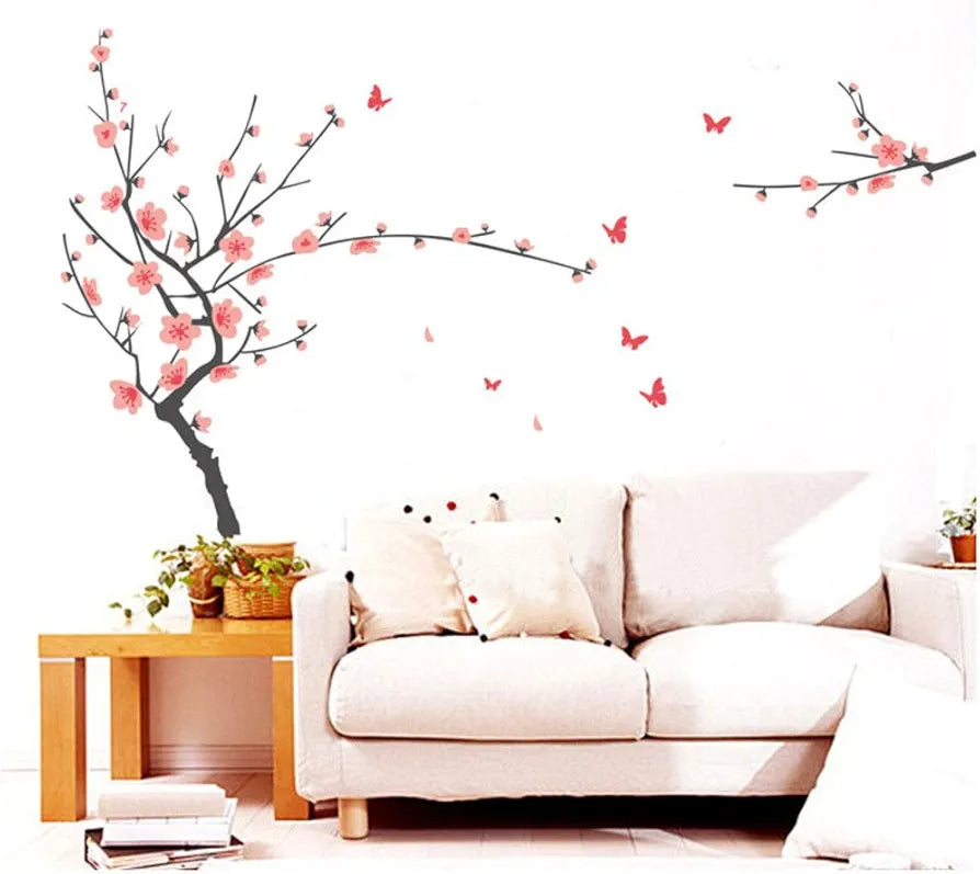 Decals Design Branch with Flowers Wall Sticker - Swadesii