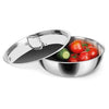 Milton Pro Cook Triply Stainless Steel Tasla With Lid, 28 Cm / 4.6 Litre - 1732 gms