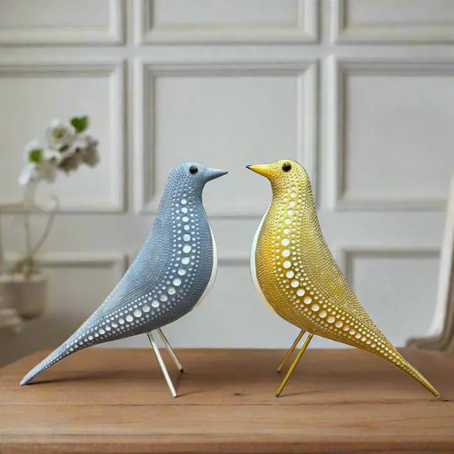 ALILA Love Birds Statue Idols Figurine showpiece for Home Decor | Living Room, Bedroom, Office Desk, Cabinets, Set of 2, 10 inches