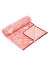 Cortina Ultra-Soft Microfiber Reversible 120 GSM Abstract Double AC Blanket Quilt Dohar | Pink