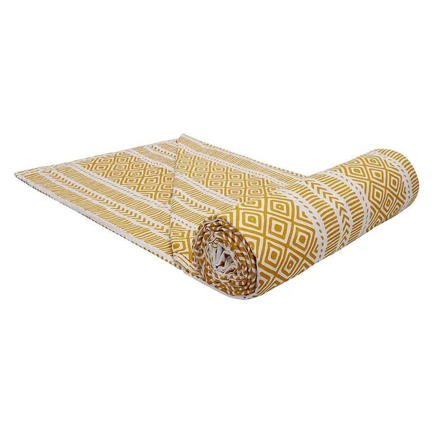 Trance Home Linen Pure Cotton Reversible Dohar Toddler Size | Ac Quilt for Babies | Soft Light-Weight Bed Blanket 0-4 Years Kids 