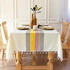 Urban Space Sicilia Table Linen Collection Premium Table Cover for 6 Seater Cloth Colour Yellow Grey