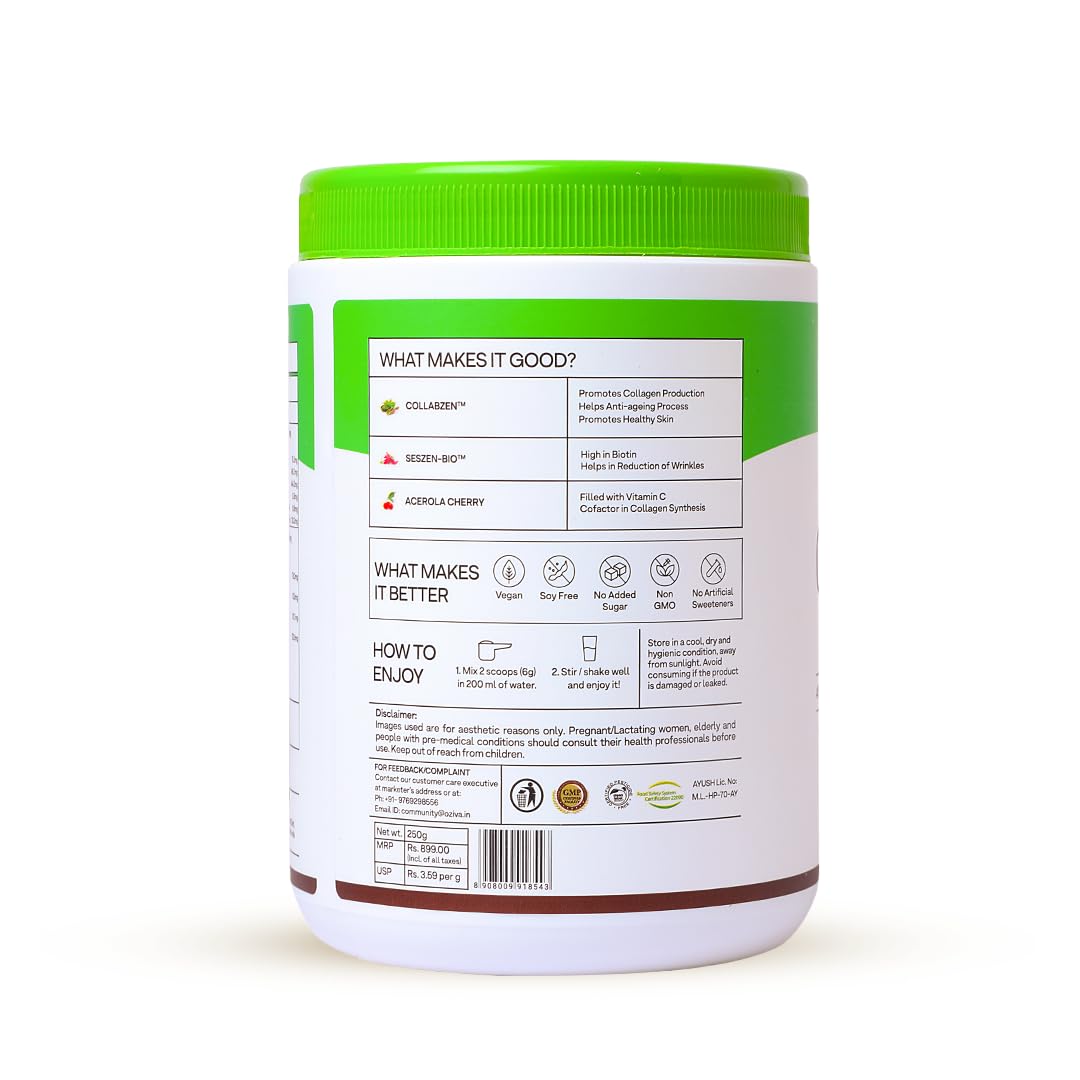 OZiva Vegan Collagen Builder Berry Orange & Watermelon
