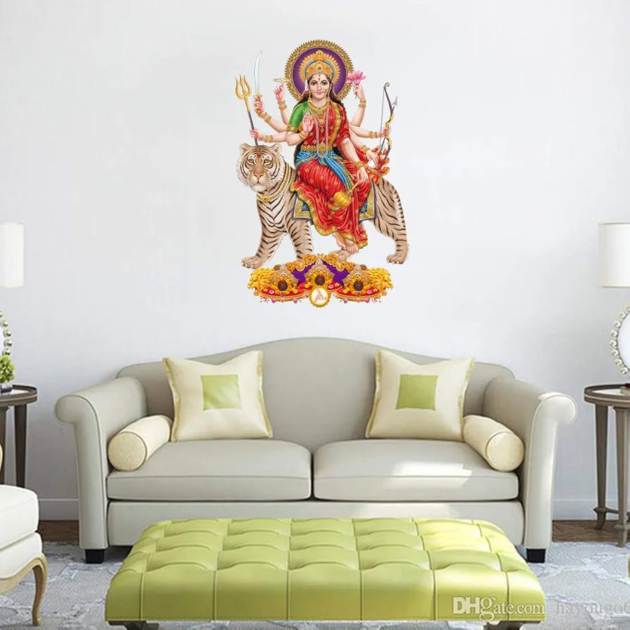 Rangoli White Glossy Vinyl Wall Sticker Premium Self-Adhesive Waterproof Decorative Wall Decal for Bedroom, Living Room, Office & Home Decoration Easy to Apply. Parent-6, Design-14