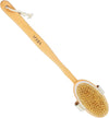 Vega Long Handle Wooden Bath Brush, Detachable