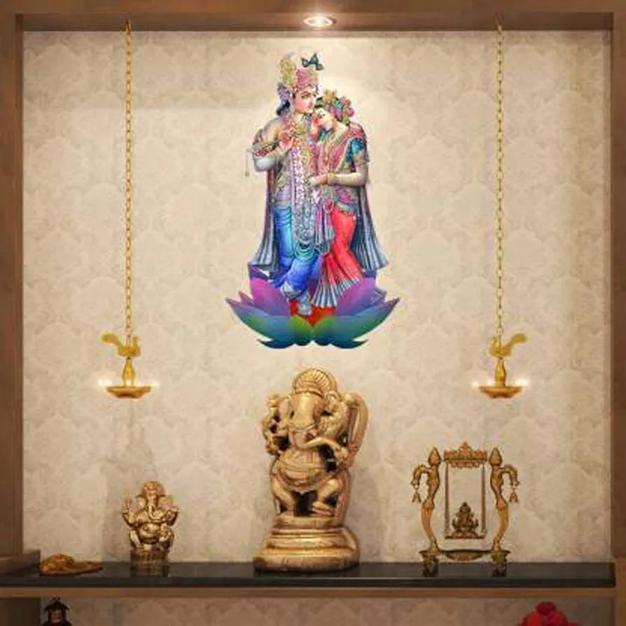 Rangoli White Glossy Vinyl Wall Sticker Premium Self-Adhesive Waterproof Decorative Wall Decal for Bedroom, Living Room, Office & Home Decoration Easy to Apply. Parent-13, Design-3