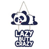 Artvibes Lazy Panda Printed Wooden Wall Hanging With Quotes for Home Decor | Modern Artworks Decoration