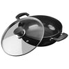 Vinod Black Pearl Hard Anodised Non Stick Deep Kadhai with Glass Lid - 4.1 LTR, 26 cm | 3.25mm Thickness | kadai for Cooking