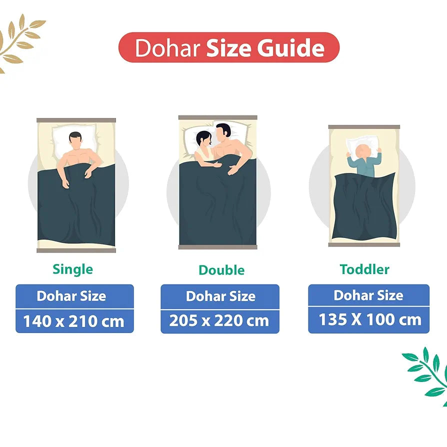 Divine Casa Pure Cotton Printed Single Dohar | 120 GSM | Soft & Lightweight Throw Blanket | Cozy & Breathable Bedding | All-Season Comfort | 210 x 140 CM, Rosin White