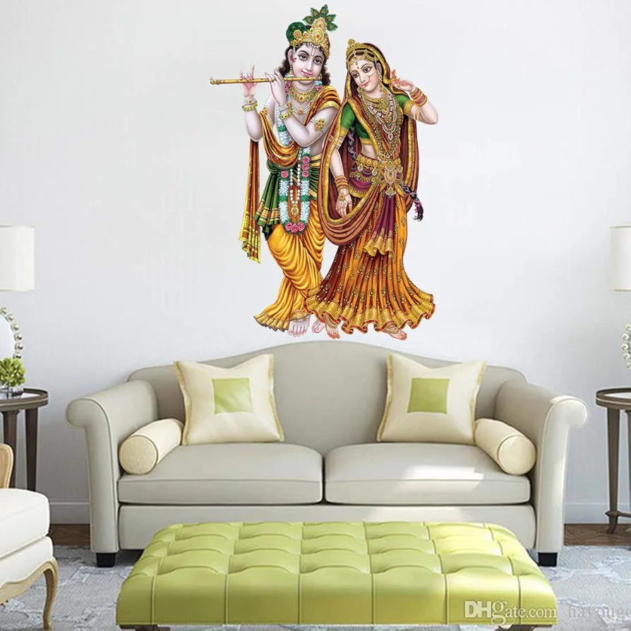 Rangoli White Glossy Vinyl Wall Sticker Premium Self-Adhesive Waterproof Decorative Wall Decal for Bedroom, Living Room, Office & Home Decoration Easy to Apply. Parent-7, Design-6