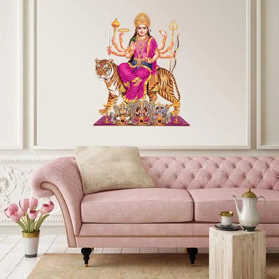 Rangoli White Glossy Vinyl Wall Sticker Premium Self-Adhesive Waterproof Decorative Wall Decal for Bedroom, Living Room, Office & Home Decoration Easy to Apply. Parent-5, Design-10