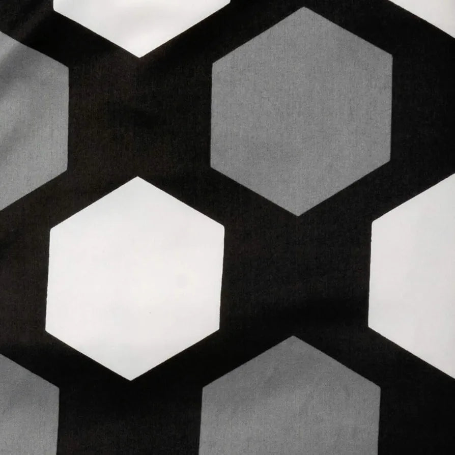 Divine Casa 120 GSM Microfiber Single Kids Dohar  | Soft & Lightweight Throw Blanket | Cozy & Breathable | All-Season Comfort | 140 x 100 CM | Hexagonal Pattern | Silver Grey