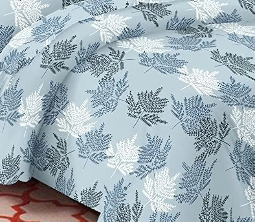 Trance Home Linen Zippered 100% Cotton 144 TC Duvet Cover for Quilt, Blanket, Razai, Comforter - Queen Size 86