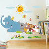 Decals Design Jungle Cartoon Cute Animals Wall Sticker