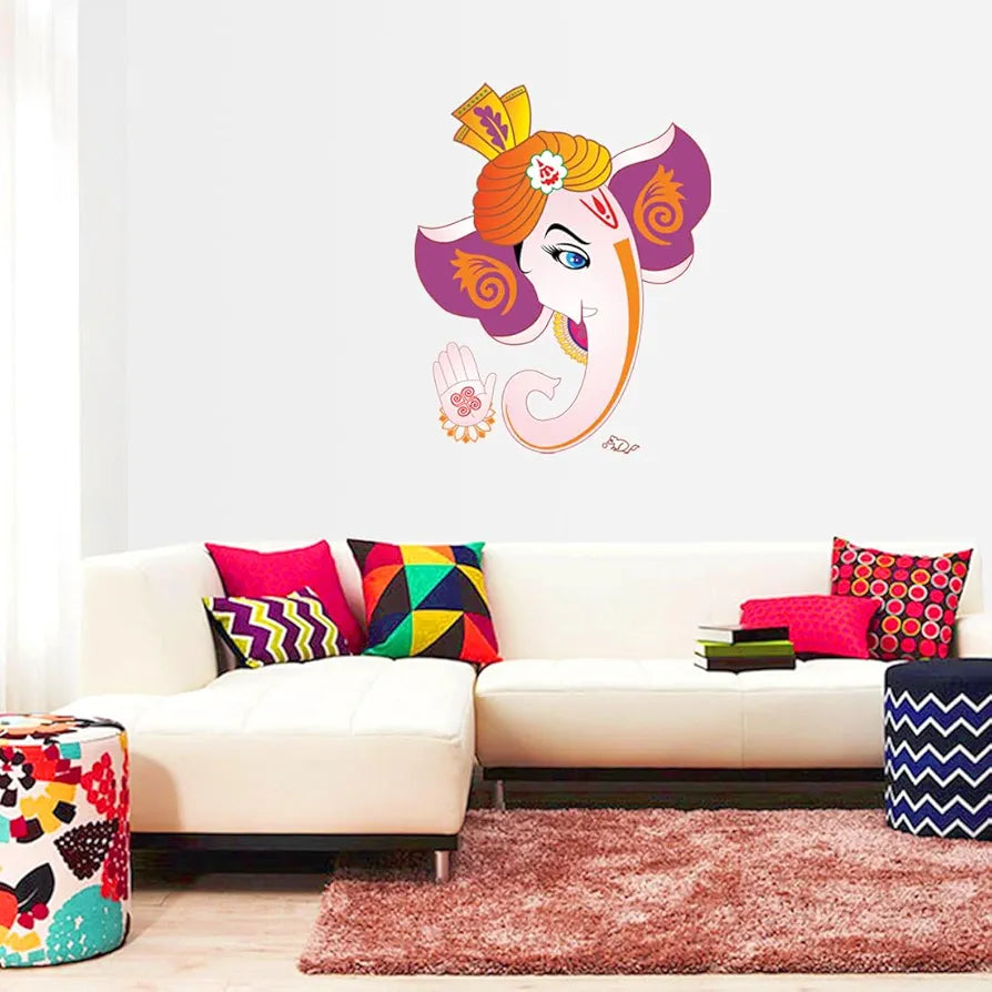 Rangoli White Glossy Vinyl Wall Sticker Premium Self-Adhesive Waterproof Decorative Wall Decal for Bedroom, Living Room, Office & Home Decoration Easy to Apply. Parent-2, Design-15