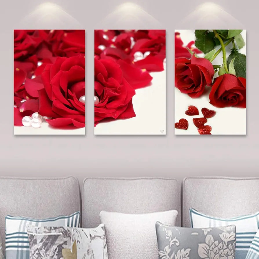 Rangoli MDF 3 Pcs Wall Poster 12x18 Inch Decorative Wall Art for Home, Office, Living Room. P-4, Design-9