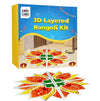 Solobolo Diy Rangoli Mats for Pooja Decoration | 4 Pieces Lotus Flower Rangoli Stencils for Door Entrance Home Decor