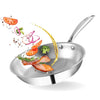 Vinod Platinum Triply Stainless Steel Frypan 24 Cm | 2.5 mm Thick | Steel Pan | Scratch Resistant | Non Toxic