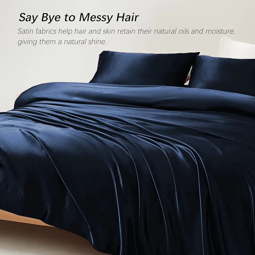 Cloth Fusion Satin Bedsheet for Queen Size Bed, Perfect for Romantic Night, Excellent Gift for All Celebrations, Set of 1 Satin Sheet 90