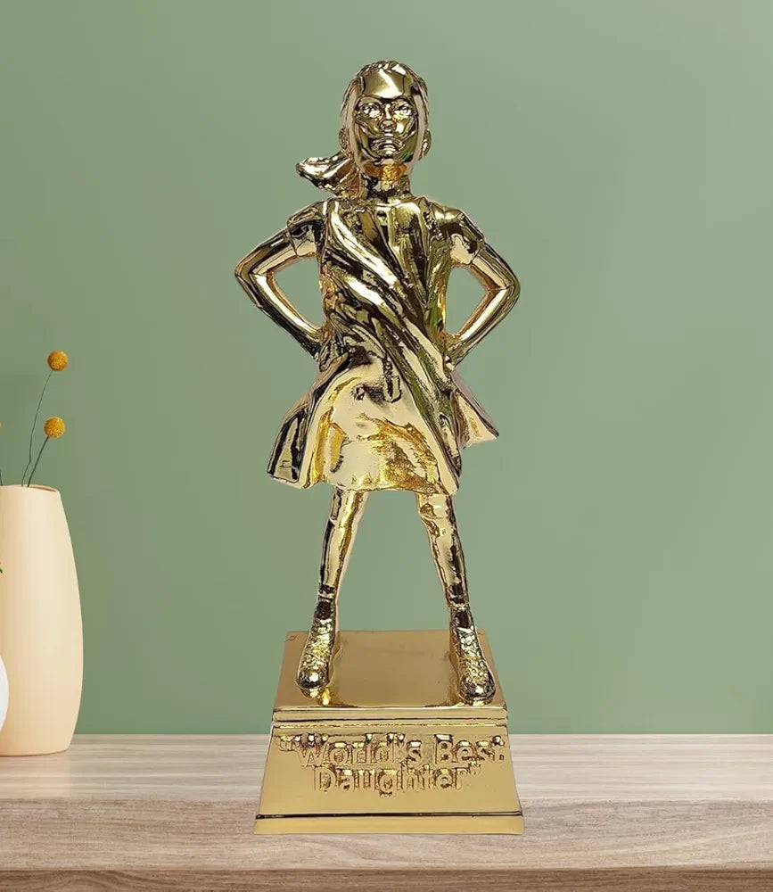 Gold Art India Gold Plated Figurine for Daughter | World's Best Daughter | Best Gift Girl | Idol Figurine for Inspiration